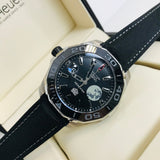 Tag Heuer Aquaracer Calibre 5 Moon Black Dial Black Nylon Strap Watch for Men - WAY201J.FC6370 Authentic Buy Shop Now