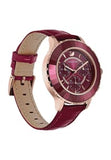 Swarovski Octea Lux Chrono Red Dial Red Leather Strap Watch for Women - 5547642 Authentic Buy Shop Now