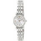Emporio Armani Gianni T Bar Quartz Silver Dial Silver Steel Strap Watch For Women - AR1935 Authentic Buy Shop Now