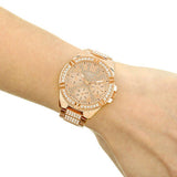 Guess Frontier Diamonds Rose Gold Dial Rose Gold Steel Strap Watch For Women - W1156L3 Authentic Buy Shop Now