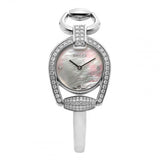 Gucci Horsebit Collection Diamonds Mother of Pearl Dial Silver Steel Strap Watch For Women - YA139505 Authentic Buy Shop Now