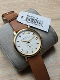 Marc Jacobs Baker White Dial Brown Leather Strap Watch for Womern - MBM1316 Authentic Buy Shop Now