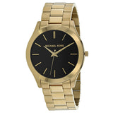 Michael Kors Runway Black Dial Gold Steel Strap Watch for Women - MK3478 Authentic Buy Shop Now