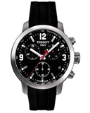 Tissot PRC 200 Chronograph Black Dial Black Rubber Strap Watch for Men - T114.417.17.057.00 Authentic Buy Shop Now