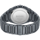 Hugo Boss Steer Chronograph Quartz Grey Dial Grey Steel Strap Watch For Men - 1513996 Authentic Buy Shop Now