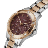 Guess Mist Analog Maroon Dial Two Tone Steel Strap Watch For Women - GW0723L2 Authentic Buy Shop Now