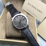 Burberry The City Grey Dial Black Leather Strap Watch for Men - BU9030 Authentic Buy Shop Now