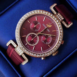 Swarovski Era Journey Red Dial Red Leather Strap Watch for Women - 5416701 Authentic Buy Shop Now