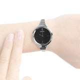 Calvin Klein Lively Black Dial Silver Steel Strap Watch for Women - K4U2312S Authentic Buy Shop Now