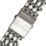 Diesel Little Daddy Chronograph Black Dial Silver Steel Strap Watch For Men - DZ7259 Authentic Buy Shop Now