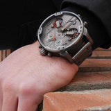 Diesel Mr Daddy 2.0 Chronograph Grey Dial Grey Steel Strap Watch For Men - DZ7315 Authentic Buy Shop Now