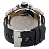 Diesel Mr Daddy Chronograph White Dial Black Leather Strap Watch For Men - DZ7125 Authentic Buy Shop Now
