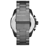 Diesel Mega Chief Chronograph Grey Dial Grey Steel Strap Watch For Men - DZ4466 Authentic Buy Shop Now