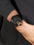 Diesel Uber Chief Two Hand Black Dial Black Leather Strap Watch For Men - DZ7377 Authentic Buy Shop Now