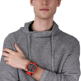 Diesel Mr Daddy 2.0 Chronograph Grey Dial Red Rubber Strap Watch For Men - DZ7430 Authentic Buy Shop Now