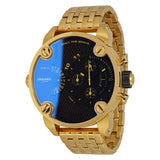 Diesel Mr Daddy Blue Dial Gold Steel Strap Watch For Men - DZ7347 Authentic Buy Shop Now