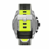 Diesel Mega Chief Chronograph Black Dial Grey Nylon Strap Watch For Men - DZ4523 Authentic Buy Shop Now