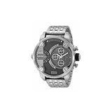 Diesel Little Daddy Chronograph Black Dial Silver Steel Strap Watch For Men - DZ7259 Authentic Buy Shop Now
