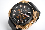 Diesel BAMF Chronograph Black Dial Black Leather Strap Watch For Men - DZ7346 Authentic Buy Shop Now