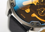 Diesel Mr. Daddy 2.0 Chronograph Black Dial Grey Nylon Strap Watch For Men - DZ7429 Authentic Buy Shop Now