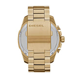 Diesel Mr Daddy 2.0 Chronograph Black Dial Gold Steel Strap Watch For Men - DZ7333 Authentic Buy Shop Now