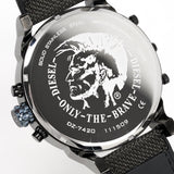 Diesel Mr Daddy 2.0 Chronograph Grey Dial Black Nylon Strap Watch For Men - DZ7420 Authentic Buy Shop Now