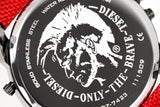 Diesel Mr Daddy 2.0 Chronograph Grey Dial Red Rubber Strap Watch For Men - DZ7423 Authentic Buy Shop Now