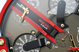 Diesel Mr Daddy 2.0 Chronograph Grey Dial Red Rubber Strap Watch For Men - DZ7430 Authentic Buy Shop Now