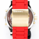 Diesel Mr Daddy 2.0 Chronograph Grey Dial Red Rubber Strap Watch For Men - DZ7430 Authentic Buy Shop Now