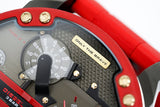Diesel Mr Daddy 2.0 Chronograph Grey Dial Red Rubber Strap Watch For Men - DZ7430 Authentic Buy Shop Now