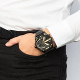Diesel Mr. Daddy 2.0 Chronograph Black Dial Black Steel Strap Watch For Men - DZ7435 Authentic Buy Shop Now