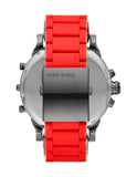Diesel Mr Daddy 2.0 Chronograph Black Dial Red Silicone Strap Watch For Men - DZ7370 Authentic Buy Shop Now