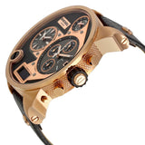 Diesel Little Daddy Black & Gold Dial Black Leather StrapWatch For Men - DZ7282 Authentic Buy Shop Now
