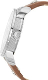 Diesel Mini Daddy Silver Dial Brown Leather Strap Watch For Men - DZ7309 Authentic Buy Shop Now