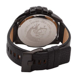 Diesel Mega Chief Chronograph Black Dial Black Leather Strap Watch For Men - DZ4291 Authentic Buy Shop Now