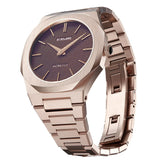 D1 Milano Ultra Thin Brown Dial Gold Steel Strap Watch for Men - D1-UTBJ13 Authentic Buy Shop Now