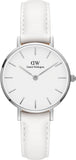 Daniel Wellington Petite Bondi White Dial White Leather Strap Watch For Women - DW00100250 Authentic Buy Shop Now