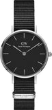 Daniel Wellington Petite Cornwall Black Dial Black Nylon Strap Watch For Women - DW00100248 Authentic Buy Shop Now