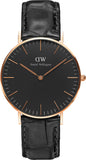 Daniel Wellington Classic Reading Black Dial Black Leather Strap Watch For Women - DW00100141 Authentic Buy Shop Now