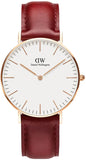 Daniel Wellington Classic Suffolk White Dial Brown Leather Strap Watch For Men - DW00100122 Authentic Buy Shop Now