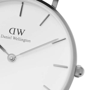 Daniel Wellington Classic Petite Cornwall White Dial Black NATO Strap Watch For Women - DW00100254 Authentic Buy Shop Now