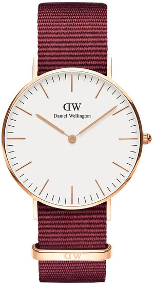 Daniel Wellington Classic Roselyn White Dial Red NATO Strap Watch For Women - DW00100271 Authentic Buy Shop Now