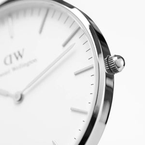 Daniel Wellington Classic Bayswater White Dial Blue NATO Strap Watch For Women - DW00100280 Authentic Buy Shop Now