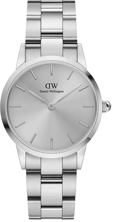 Daniel Wellington Iconic Link Unitone Silver Dial Silver Steel Strap Watch For Women - DW00100402 Authentic Buy Shop Now