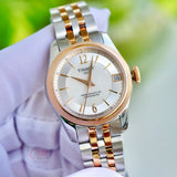 Tissot Ballade Powermatic 80 Mother of Pearl Silver Dial Two Tone Steel Strap Watch For Women - T108.208.22.117.00 Authentic Buy Shop Now