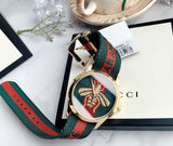 Gucci Le Marche des Merveilles Green & Red Dial Green & Red NATO Strap Unisex Watch - YA126487 Authentic Buy Shop Now