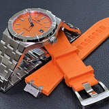 Maurice Lacroix Aikon Limited Edition Automatic Date Orange Dial Silver Steel Strap Watch For Men - AI6008-SS00F-530-1 Authentic Buy Shop Now