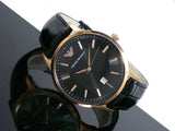 Emporio Armani Classic Black Dial Black Leather Strap Watch For Women - AR9022 Authentic Buy Shop Now