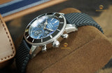 Breitling Superocean Heritage B01 Chronograph 44 Blue Dial Black Mesh Bracelet Watch for Men - AB0162121C1S1 Authentic Buy Shop Now