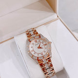 Bulova Crystal Mother of Pearl Dial Rose Gold Steel Strap Watch for Women - 98L197 Authentic Buy Shop Now